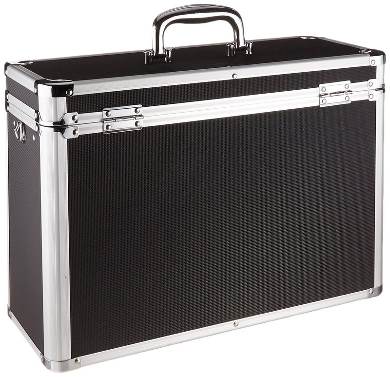 Vaultz File Organizer Storage Box - 14 x 7.25 x 12 Inch Legal Size, Portable Locking Storage Totes with Dual Combination Locks for Filing Office Documents - Black - Image 2